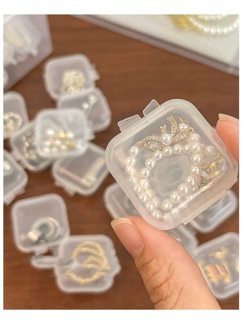 daydayup 20-Piece Clear Small Plastic Storage Containers Anti Oxidation Transparent Jewelry Storage Holder for Small Item Craft, Beads, Pills, Necklaces,Earrings,Rings, Jewelry Case (3.5*3.5*2cm) - Image 5